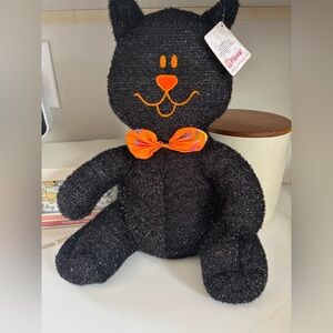 Vintage Fiesta Black Orange Teddy Bear 2000